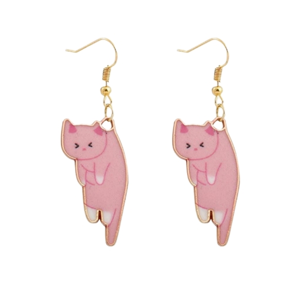 Hanging Cat Dangle Earrings Set - Picture 5 of 16